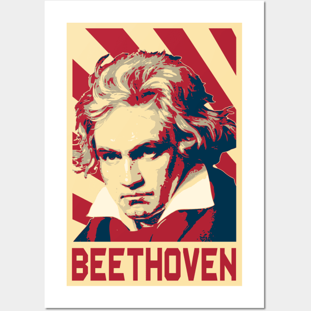 Beethoven Retro Propaganda Wall Art by Nerd_art